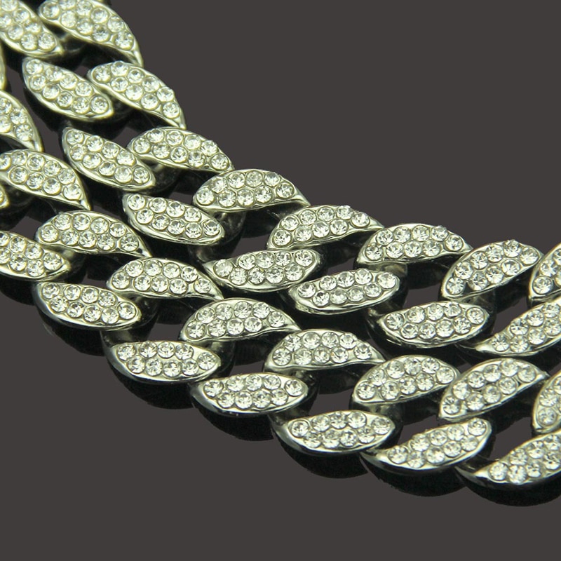 Gold / Silver Necklace+Watch+Bracelet Iced Hip-Hop Style Jewelry Set Gold / Silver Necklace+Watch+Bracelet Iced Hip-Hop Style Jewelry Set