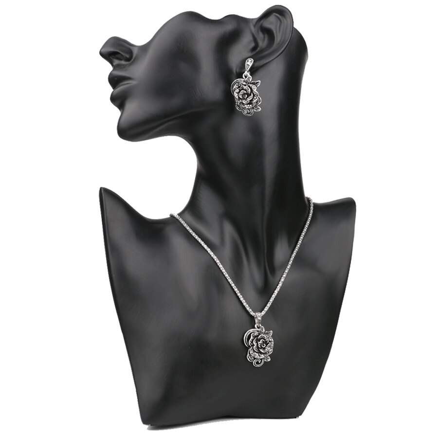 Crystal Rose Ring, Necklace, Earrings and Bracelet Set Crystal Rose Ring, Necklace, Earrings and Bracelet Set