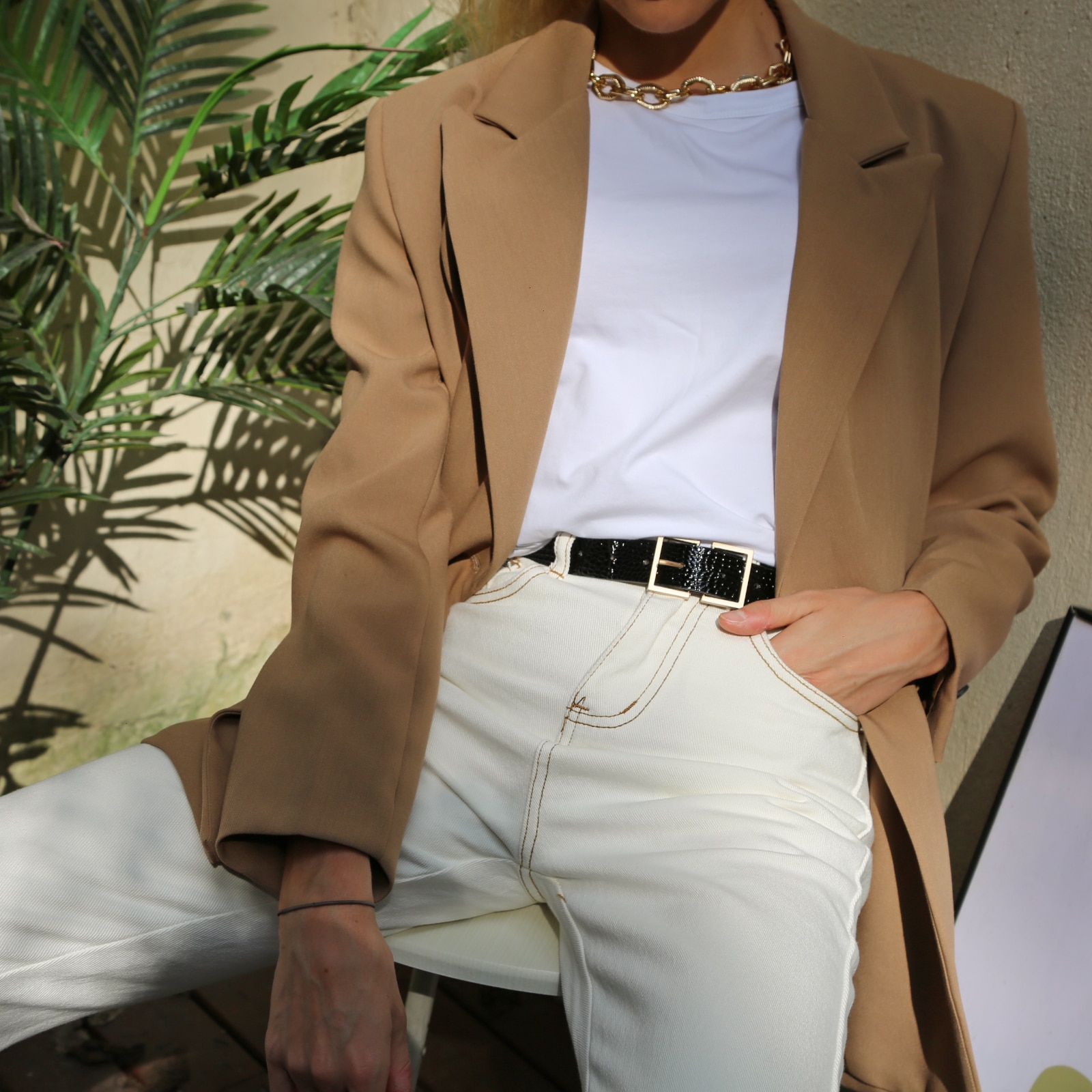 Women's Camel Color Double Breasted Blazer Women's Camel Color Double Breasted Blazer