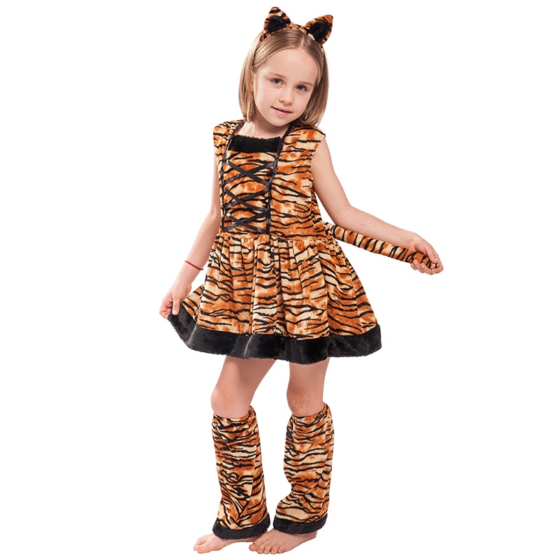 Party Tiger Costume for Girls