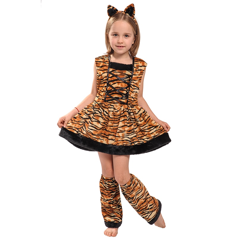 Party Tiger Costume for Girls