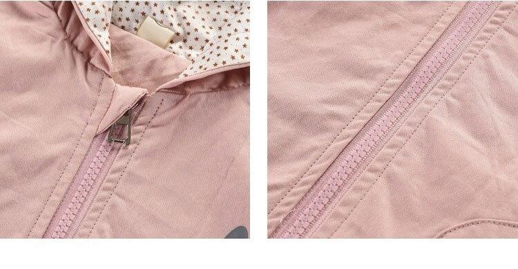 Casual Hooded Cotton Jacket for Baby Girls Casual Hooded Cotton Jacket for Baby Girls