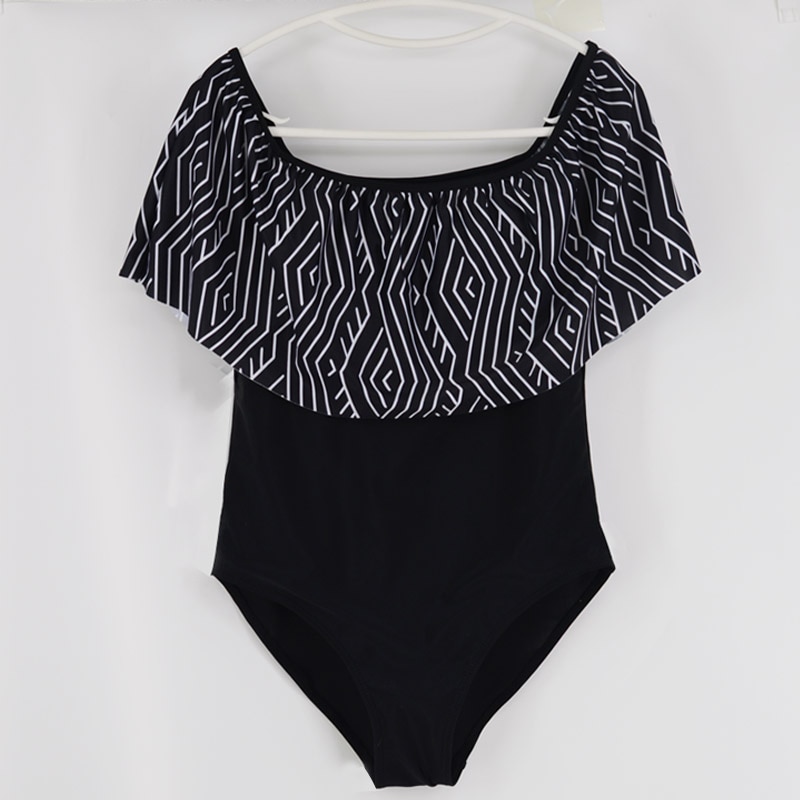 Women's Off Shoulder Solid Swimsuit