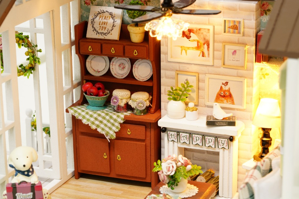 Rustic Style Miniature Wooden Doll House