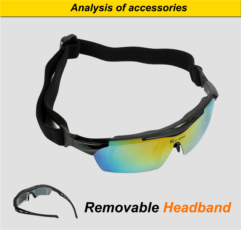 5 Lens Polarized Cycling Sunglasses