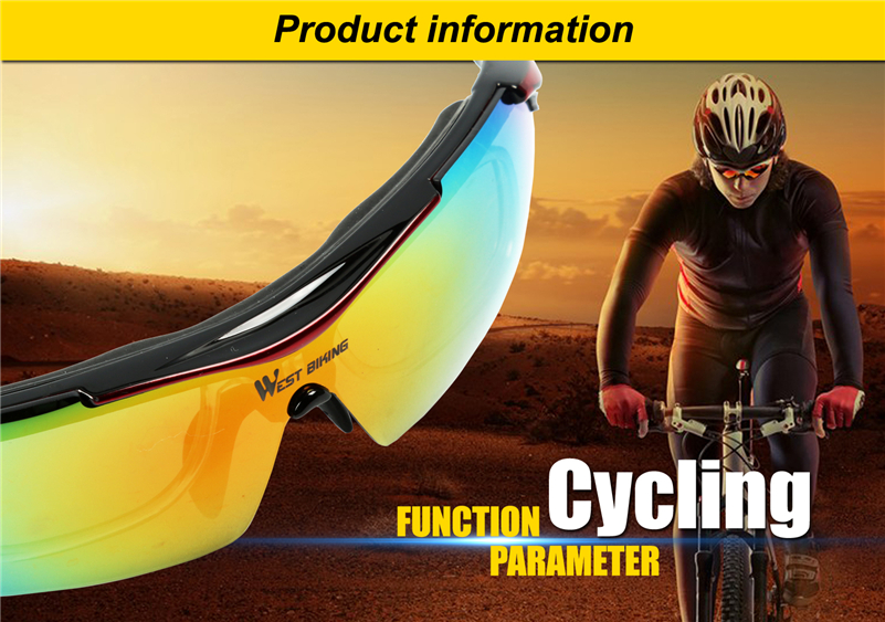 5 Lens Polarized Cycling Sunglasses