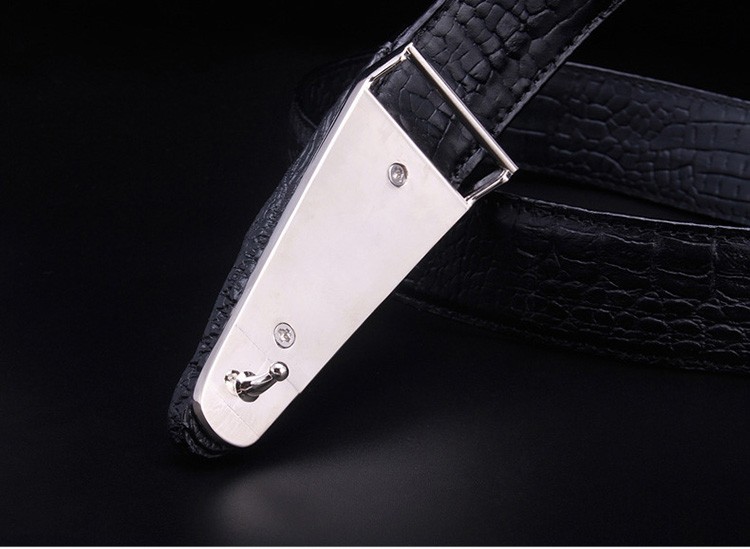 Luxurious Crocodile Imitation Leather Men’s Belt