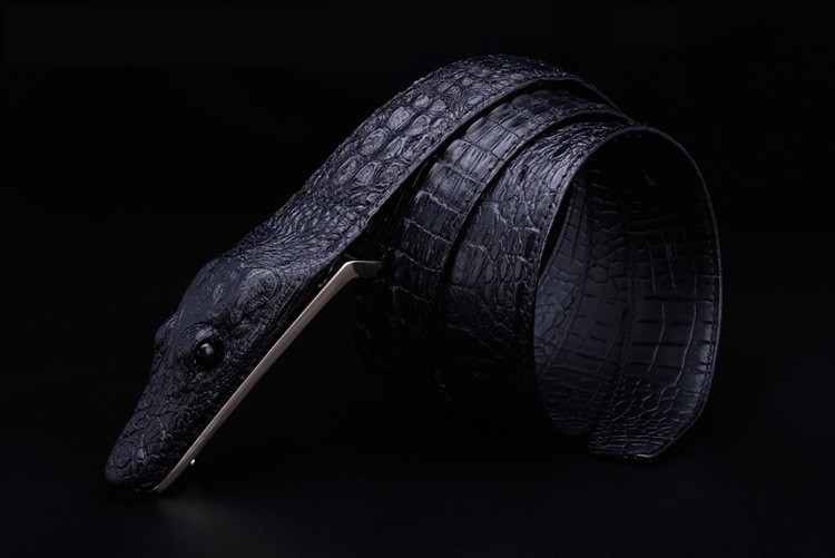 Luxurious Crocodile Imitation Leather Men’s Belt