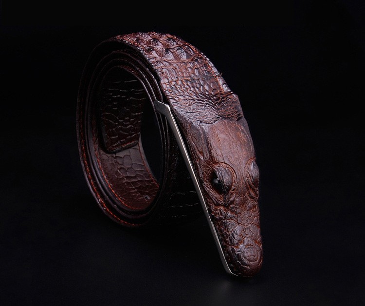 Luxurious Crocodile Imitation Leather Men’s Belt