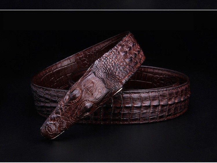 Luxurious Crocodile Imitation Leather Men’s Belt