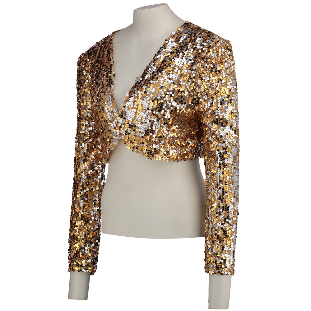 Women's Sequined Crop Jacket