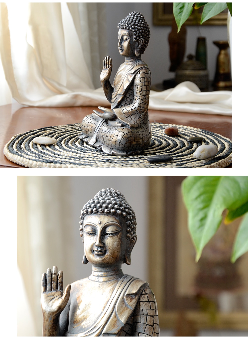 Sitting Buddha Decor Figurine Sitting Buddha Decor Figurine