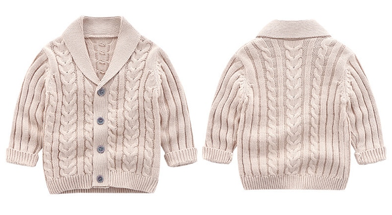 Boy's Braid Knitted Cardigan