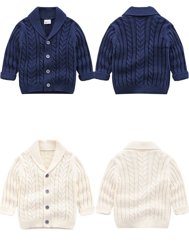 Boy's Braid Knitted Cardigan