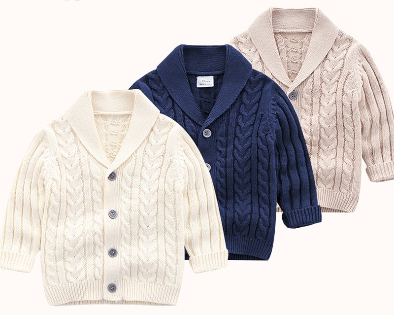 Boy's Braid Knitted Cardigan