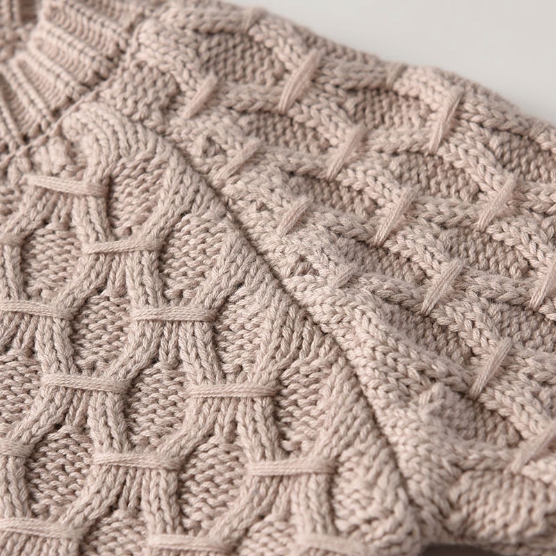 Girl's Honeycomb Knitted Cardigan