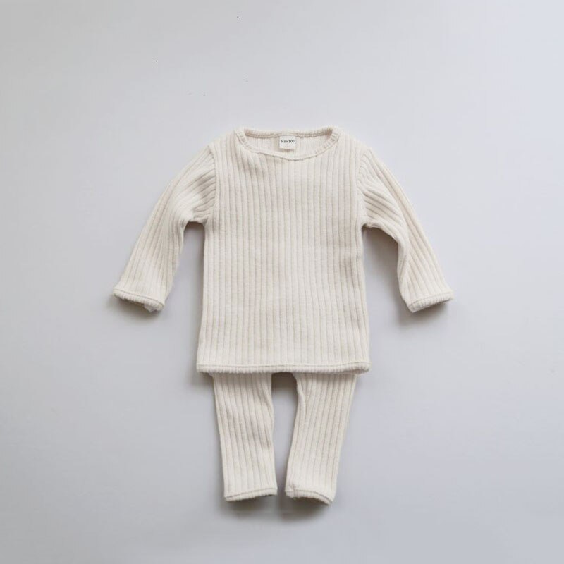 Winter Solid Knitted Clothing Set