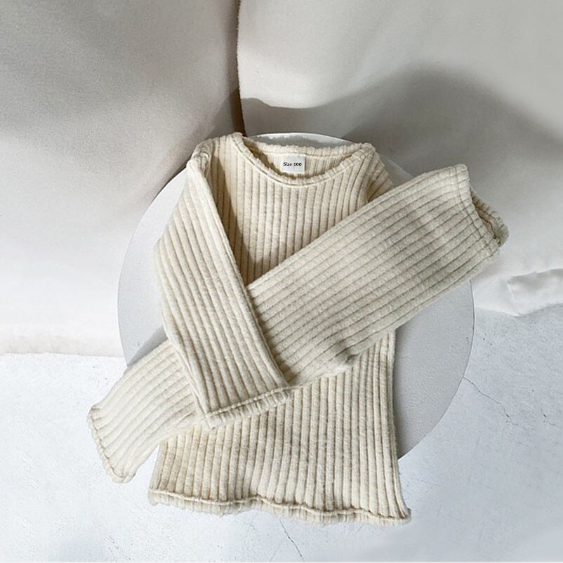 Winter Solid Knitted Clothing Set