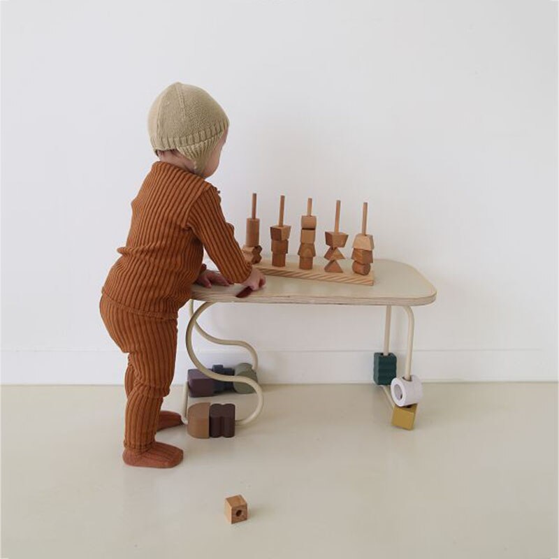 Winter Solid Knitted Clothing Set