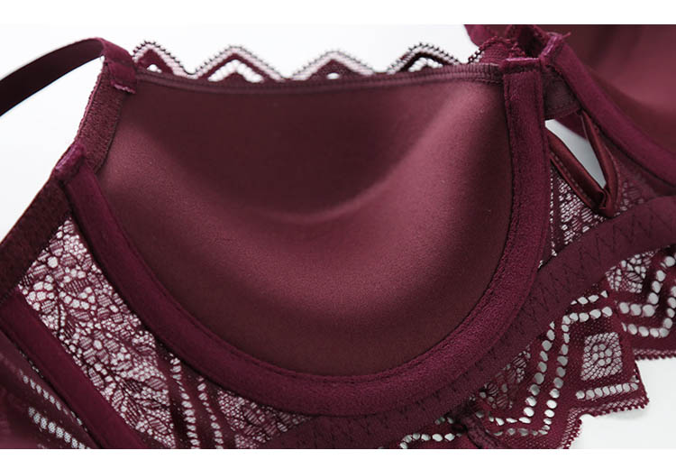 Hollow Lace Push-up Bra and Panty Set for Women Hollow Lace Push-up Bra and Panty Set for Women