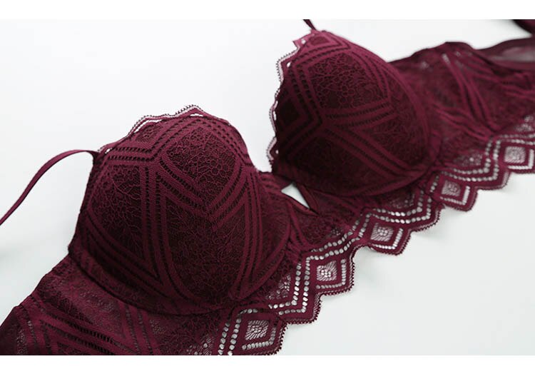 Hollow Lace Push-up Bra and Panty Set for Women Hollow Lace Push-up Bra and Panty Set for Women