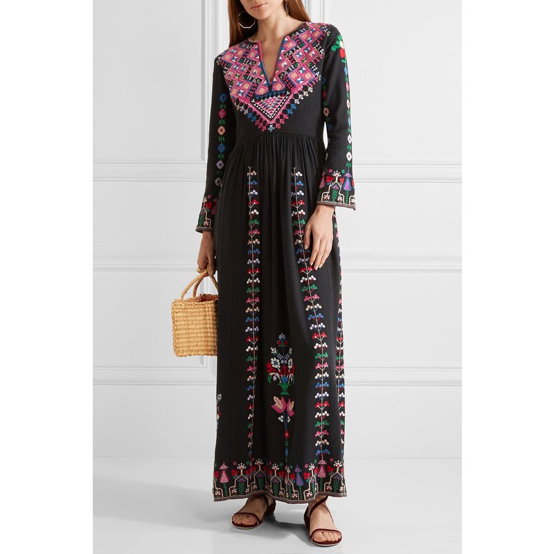 Women's Embroidered Maxi Dress