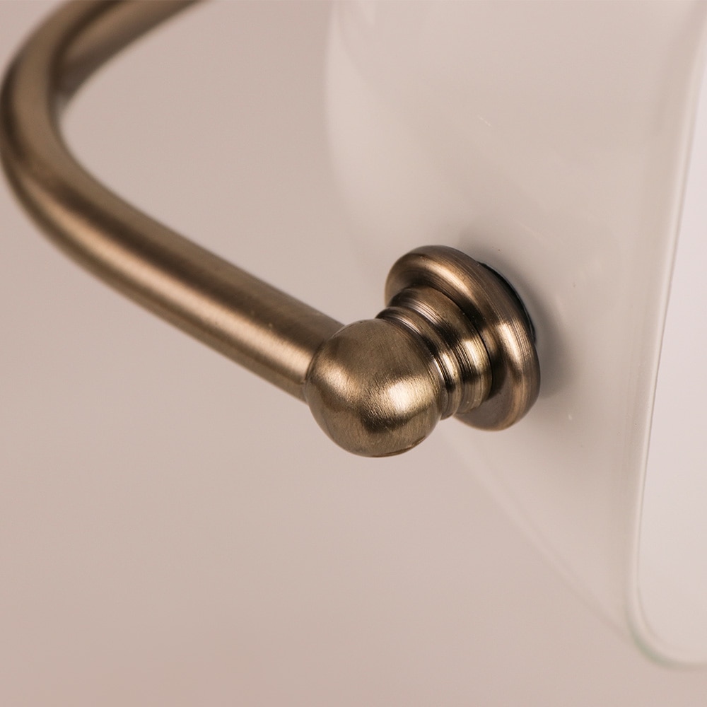 Vintage Banker Table Lamp - Milky White - Sage Design Group - Annette Sage, CEO