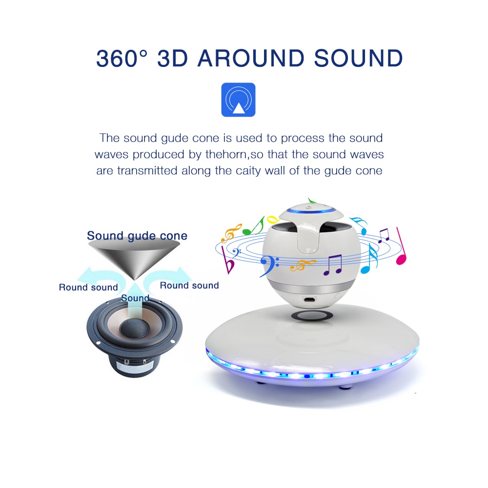 Wireless Levitating Bluetooth LED Speaker