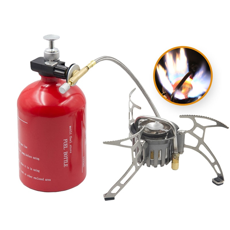 Portable Camping Gasoline and Propane Stove with Tank