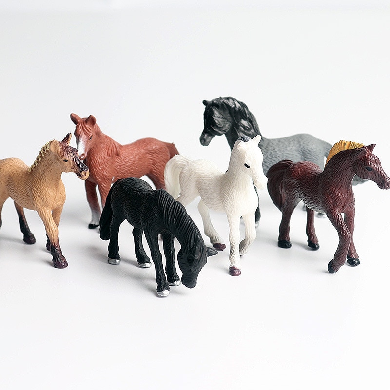 Educational Wild Horses Action Doll Toys 6 pcs Set