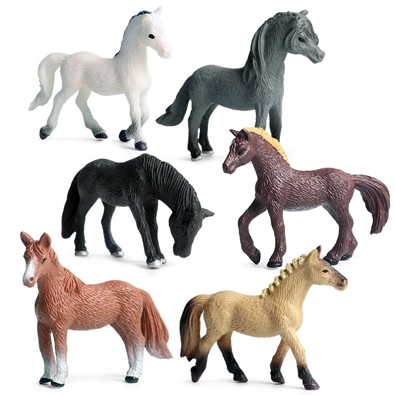 Educational Wild Horses Action Doll Toys 6 pcs Set