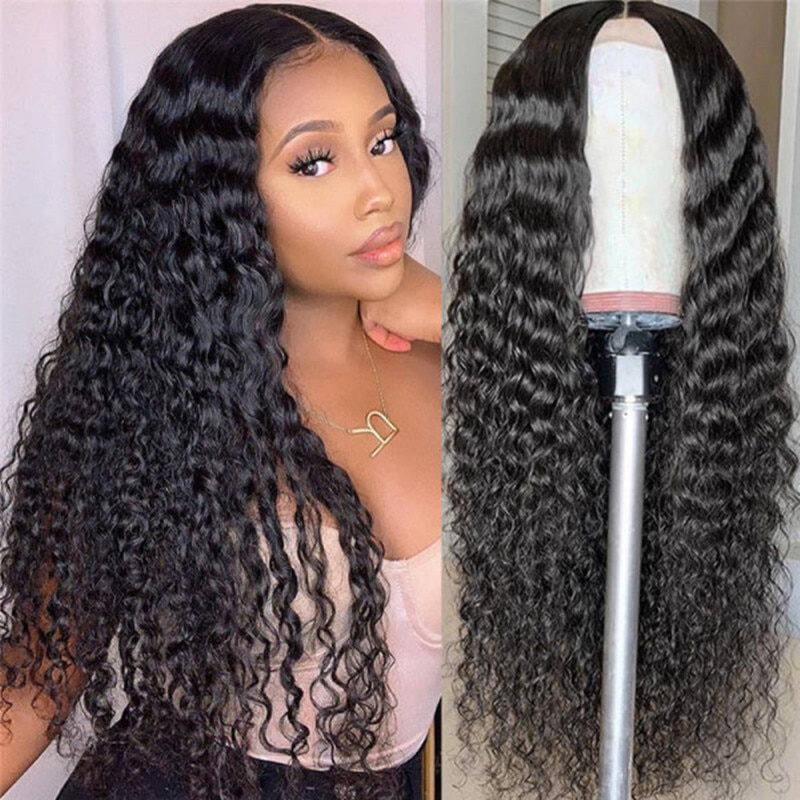 13x4 HD Transparent Lace Deep Wave Wig