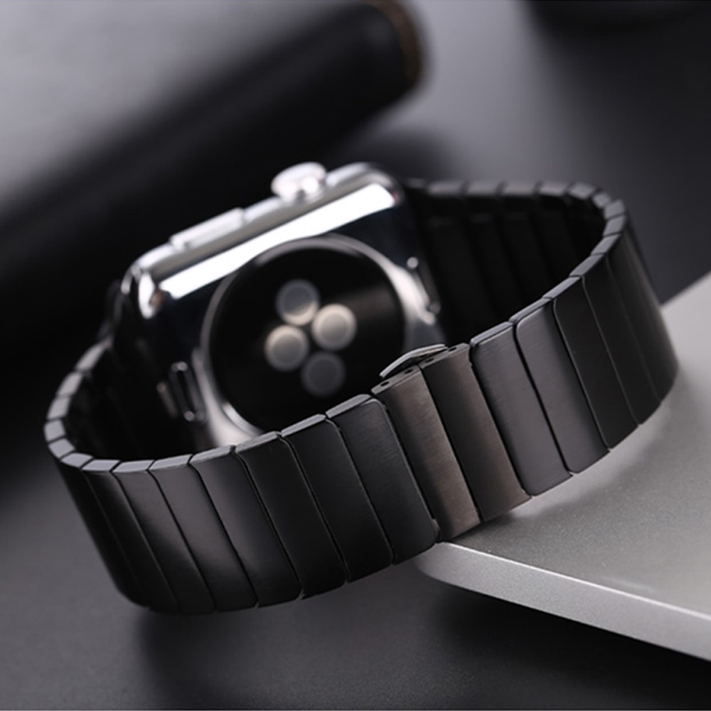 Stainless Steel Band for Apple Watch with Butterfly Buckle