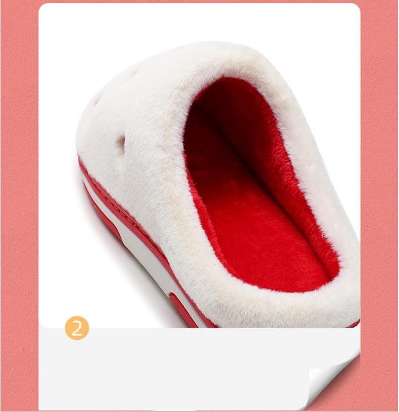 Anti-Slip Berry Patterned Warm Plush Slippers