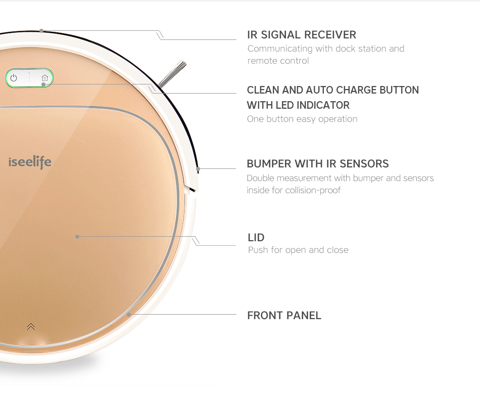 iSeelife PRO3S Smart Robotic Vacuum Cleaner