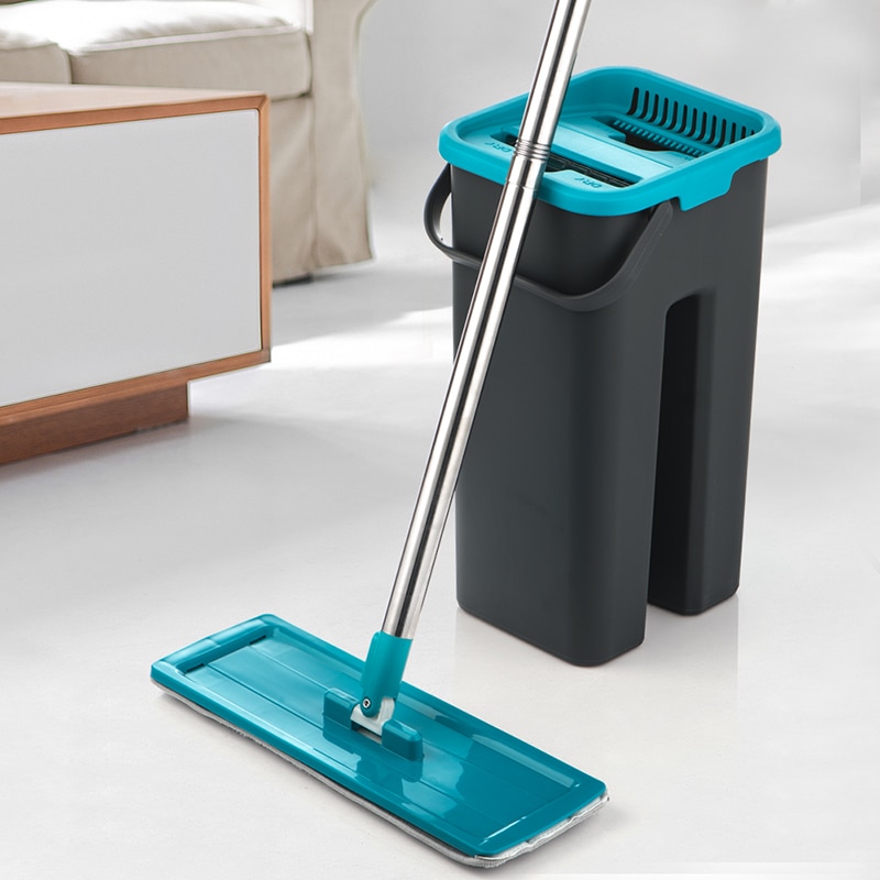 Cleaning Flat Squeeze Mop and Bucket Set