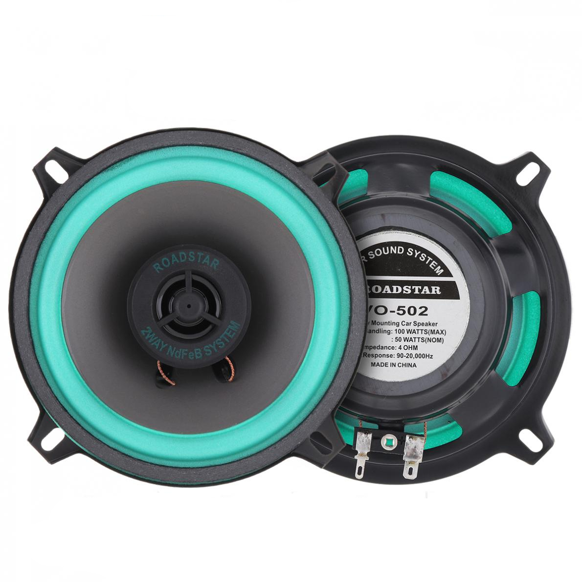 1pcs 5 Inch 100W Universal Car HiFi Coaxial Speaker Vehicle Door Auto Audio Music Stereo Full Range Frequency Speakers for Cars