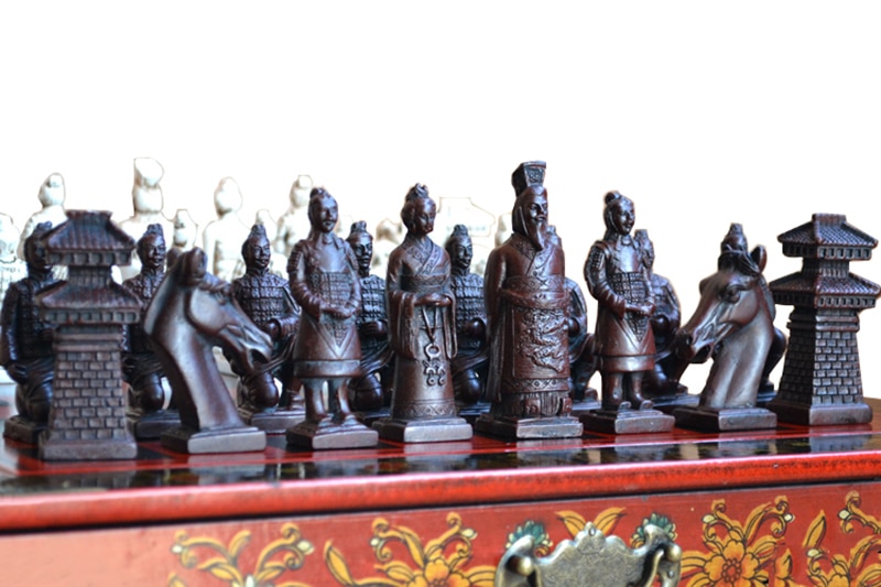 Classic Chinese Warriors Wooden Chessboard