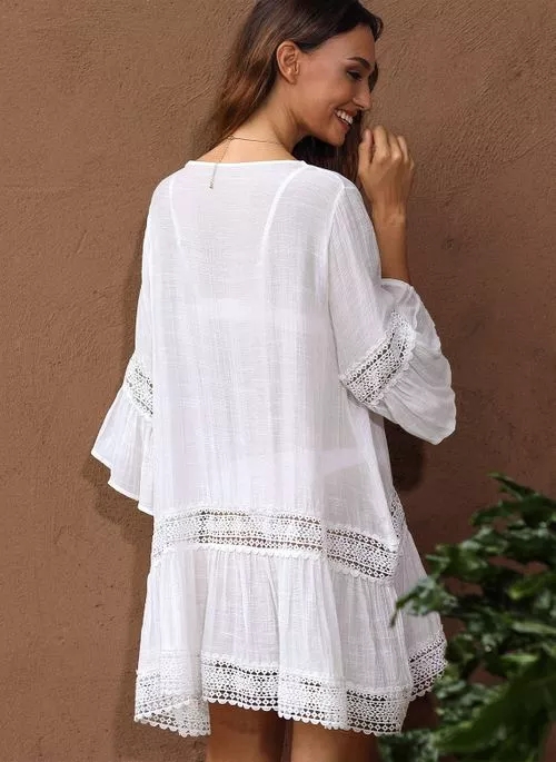 Women's Boho Style Lace Beach Cover Up