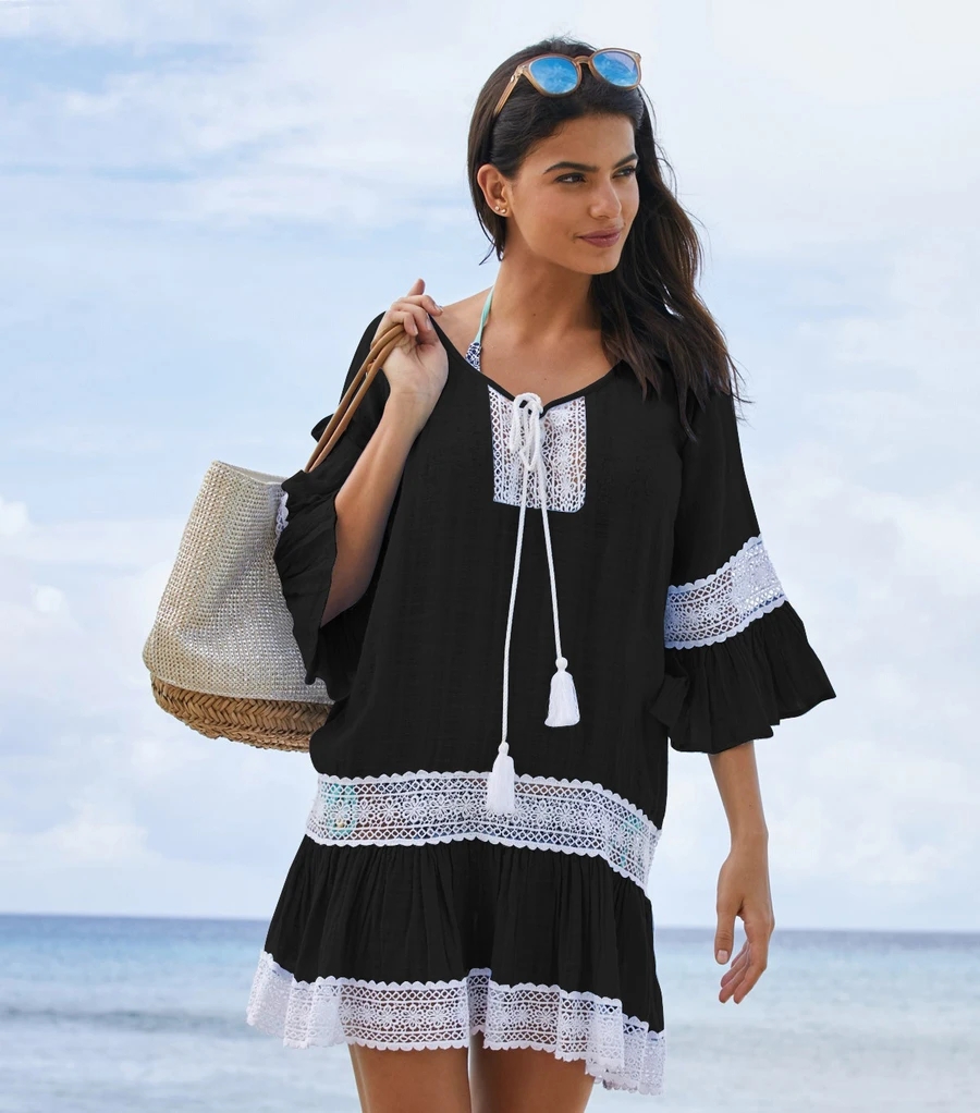 Women's Boho Style Lace Beach Cover Up