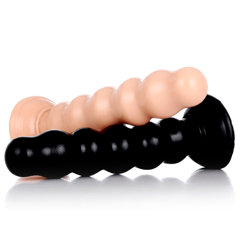 Anal Dildo Plug in Beige and Black Anal Dildo Plug in Beige and Black
