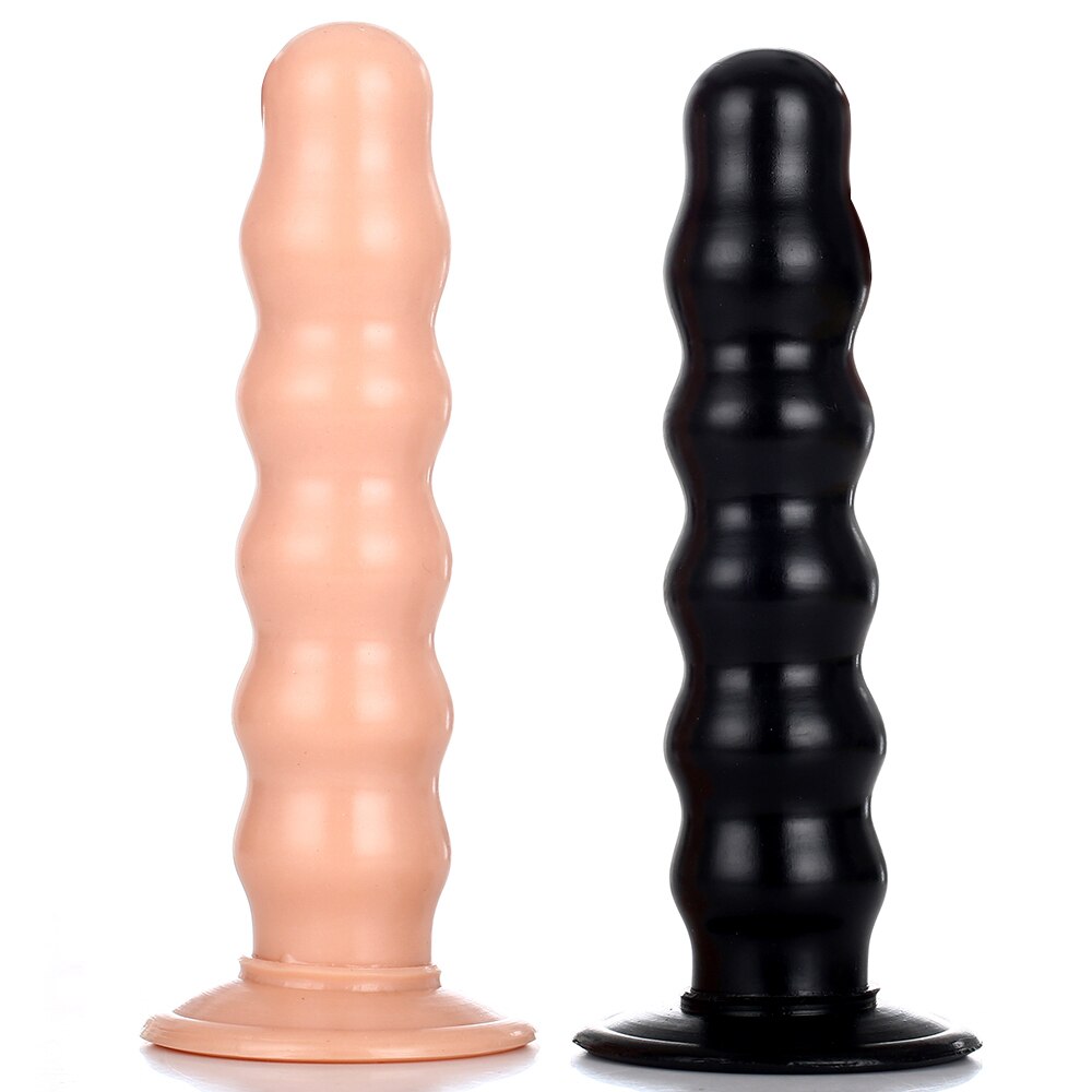 Anal Dildo Plug in Beige and Black Anal Dildo Plug in Beige and Black