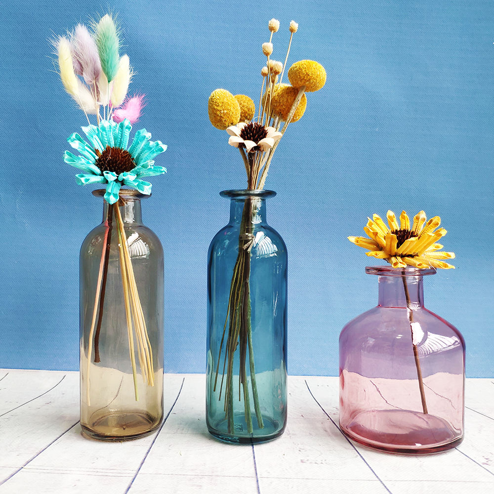 Transparent Glass Decorative Vase