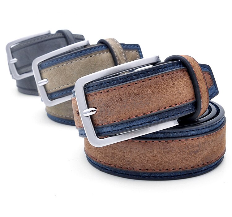 Casual Patchwork Leather Belt for Men