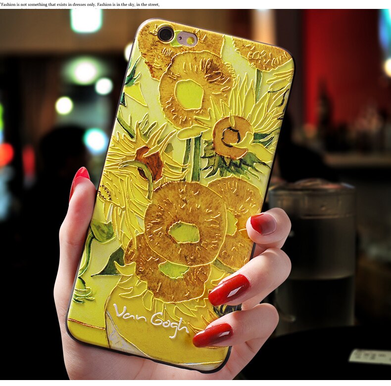 Vintage Van Gogh Art Silicone iPhone Case