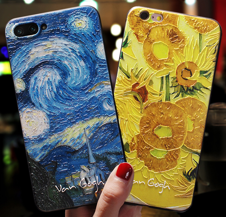 Vintage Van Gogh Art Silicone iPhone Case