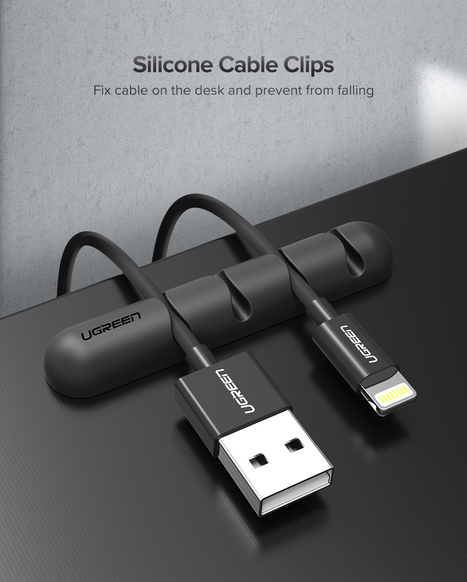 2 Pcs Flexible Silicone Cable Organizer