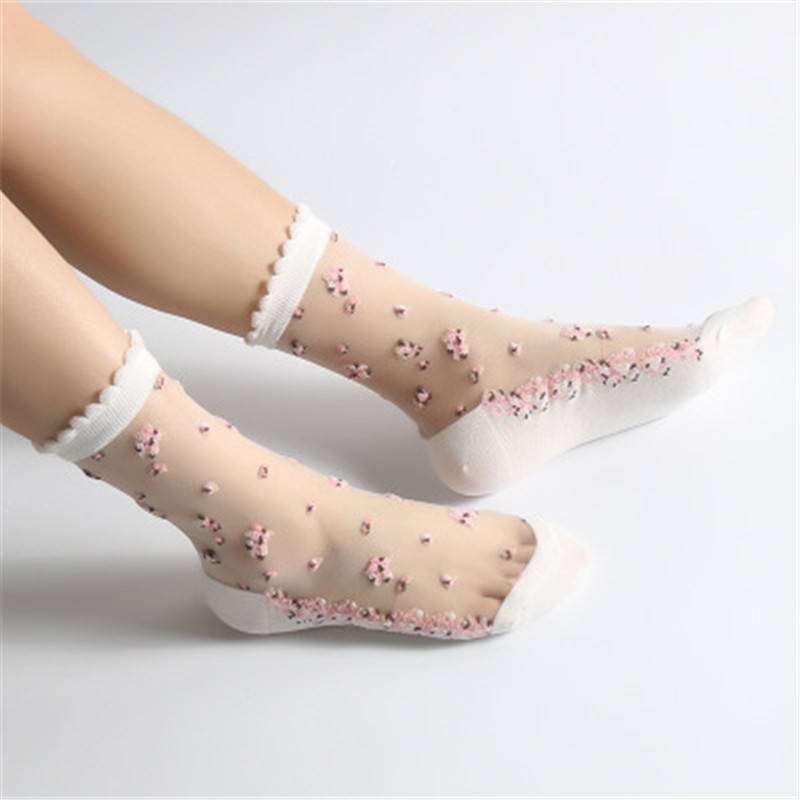 Calzini Floreali Sottili da Donna