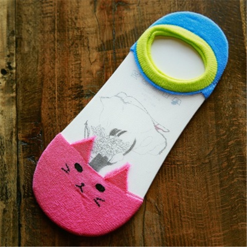 Women's Kawaii Cat Sheer Socks