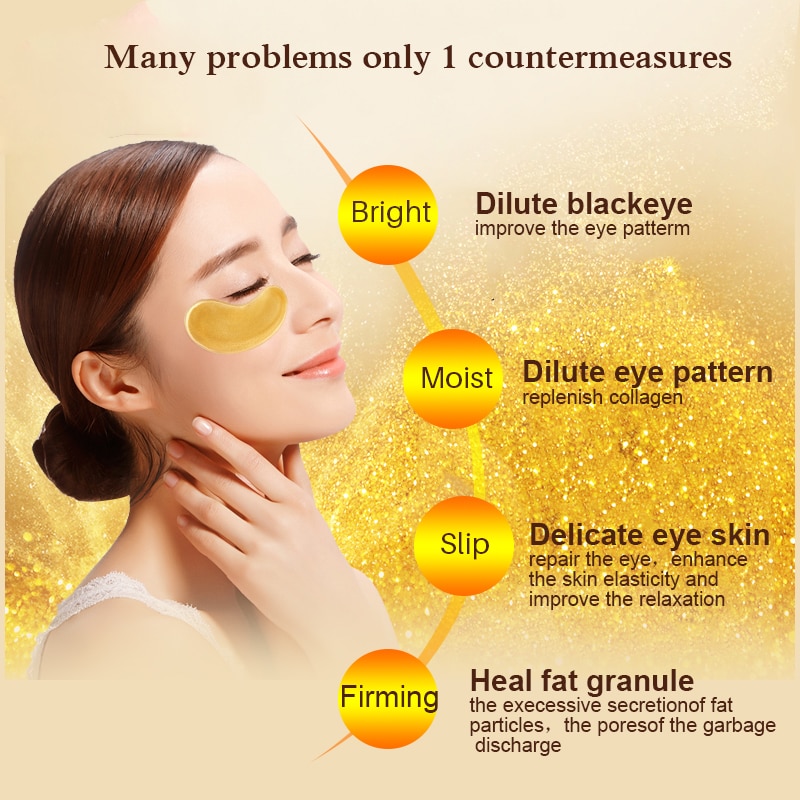 Gold Crystal Collagen Eye Patches 10 pcs/Set